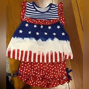 Sz18M Little Millie 2 Piece Patriotic Set